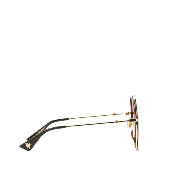 Gucci Brown Black 56mm Geometric Havana Frame | Gradient Lens Sunglasses main image 4